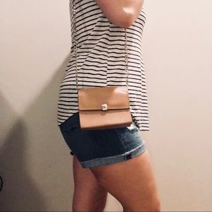 Ralph Lauren Mini Leather Ostrich Crossbody